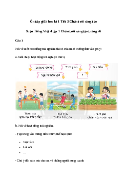 Ôn tập giữa học kì 1 Tiết 3| Chân trời sáng tạo Tiếng việt lớp 4