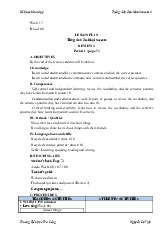 Giáo án ôn tập môn Tiếng anh lớp 3 | Bộ sách Global Success | Tiểu học ( Chương trình mới)