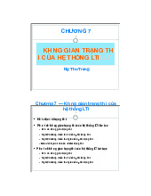 Bài giảng Chương 7 - Phân tích không gian trạng thái hệ thống LTI môn Tín hiệu và hệ thống | Học viện Công Nghệ Bưu Chính Viễn Thông