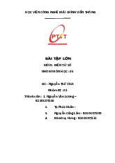 Bài tập lớn môn Điện tử số | Học viện Công Nghệ Bưu Chính Viễn Thông