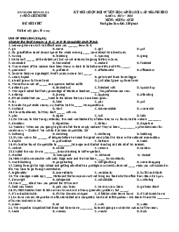 Kỳ thi chọn đội tuyển học sinh giỏi cấp thành phố TP Hồ Chí Minh khóa 2021 - 2022