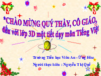 Giáo án điện tử Tiếng Việt 3 Tập 1 Bài 2 Kết nối tri thức: Về thăm quê - Luyện tập
