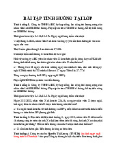 Bài Tập Tình Huống Về Tiền Lương Và Quy Định Lao Động