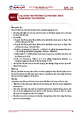Giáo trình Lựa chọn thị trường và phương thức thâm nhập thị trường | Học viện Phụ nữ Việt Nam