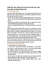 Xuất hóa đơn tiếng Anh là gì? Hóa đơn đỏ, hóa đơn điện tử bằng tiếng Anh