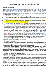 Đề cương lý thuyết - Kinh tế chính trị | Đại Học Hà Nội