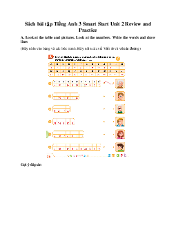 Sách bài tập Tiếng Anh 3 Smart Start Unit 2 Review and Practice