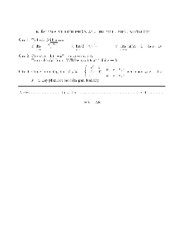 Đề thi Vi tích phân A1