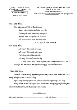 Bộ đề thi học sinh giỏi Văn 8 năm học 2021-2022 (có đáp án)