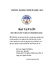 Phân tích nội dung của liên minh giai cấp, tầng lớp trong thời kỳ quá độ lên Chủ nghĩa xã hội ở Việt Nam - Môn chủ nghĩa xã hội khoa học| Đại học Kinh Tế Quốc Dân