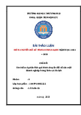 Tìm hiểu và phân tích quá trình chuyển đổi số của một doanh nghiệp trong lĩnh vực du lịch | Bài thảo luận chuyển đổi số trong kinh doanh