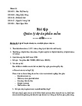Bài Tập 02: Lập Kế Hoạch Dự Án Phần Mềm | Môn Quản lý đối với dự án phần mềm - Đại học Sư phạm Kỹ thuật Thành phố Hồ Chí Minh