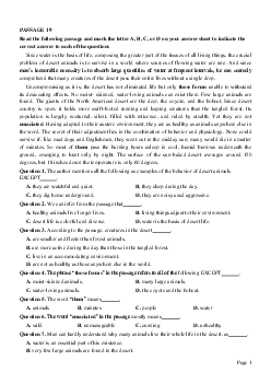 PASSAGE 19_Theme 1. Environment and Nature (Môi trường và thế giới tự nhiên)