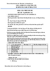 Báo cáo thực hành môn học Thực hành về cấu tạo động cơ | Trường đại học kinh doanh và công nghệ Hà Nội