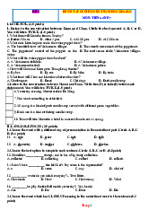 Đề Ôn Tập Học Kỳ 1 Anh 7 Global Success 2025-2026 Có Đáp Án File Nghe-Đề 2
