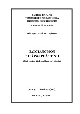 Bài giảng môn Phương pháp tính | Trường Đại học Bách khoa, Đại học Đà Nẵng