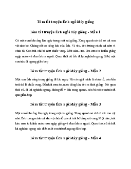 Văn mẫu lớp 7: Tóm tắt truyện Ếch ngồi đáy giếng (18 mẫu) | Kết nối tri thức