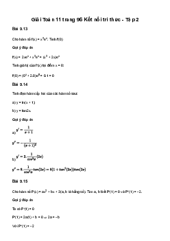 Toán 11 Bài 33: Đạo hàm cấp hai - sách Kết Nối Tri Thức