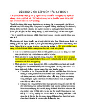 Đề cương ôn tập Tích Hợp Kiến Thức và Vận Dụng Môn Tâm lí học | Trường Đại học Huế