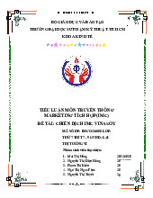 Tiểu Luận IMC Nhóm 10: Chiến Dịch Vinasoy (Mã HP: IMCO)