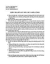 Đề kiểm tra giữa kì môn chủ nghĩa xã hội | Đại học Kinh tế Thành phố Hồ Chí Minh