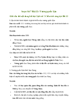 Giải Lịch sử 7 Bài 13: Vương quốc Lào | Chân trời sáng tạo