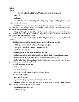 Giáo án Toán 10 Kết nối tri thức tuần 6