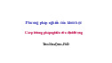 Bài giảng về Các phương pháp nghiên cứu định lượng môn Phương pháp nghiên cứu khoa học | Trường Đại học ngân hàng Thành phố Hồ Chí Minh