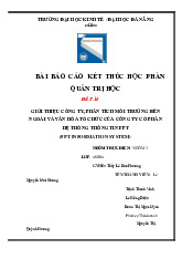 Tìm hiểu môi trường bên trong, bên ngoài củaCông ty TNHH Hệ thống thông tin FPT