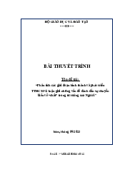 Bài thuyết trình đề tài: Phân tích các giai đoạn hình thành và phát triển TTHCM và luận giải những vấn đề đánh dấu sự chuyển biến về “chất” trong tư tưởng của Người