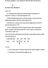 Đề Thi môn Kinh tế vi mô 1 | Học viện Tài chính