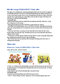 Giải Giáo dục công dân 7 Bài 1: Tự hào về truyền thống quê hương| Cánh diều