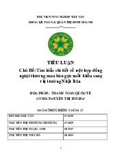 Tiểu luận THKT 03: Nghiên cứu Hợp đồng Ngoại thương Xuất khẩu Gạo Môn Thanh toán quốc tế | Trường Học Viện nông nghiệp Việt Nam