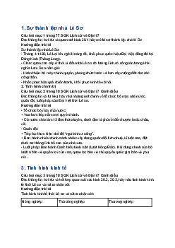 Giải SGK Lịch sử 7 Bài 20: Việt Nam thời Lê Sơ (1428-1527) | Cánh diều