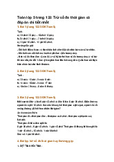 Toán lớp 5 trang 133: Trừ số đo thời gian có đáp án chi tiết nhất