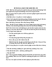 Đề thảo luận Quản trị marketing | Đại học Kinh tế kỹ thuật công nghiệp