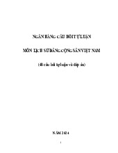 1 NỘI dung ôn môn  LỊCH SỬ ĐẢNG