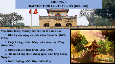 Giáo án điện tử Lịch Sử 7 KNTT - Bài 11(3 Tiết )  Kết Nối Tri Thức:  Nhà Lý xây dựng và phát triển đất nước (1009-1225).