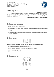 Bài tập giải hệ phương trình tuyến tính - Đại số tuyến tính | Trường Đại học Công nghệ, Đại học Quốc gia Hà Nội