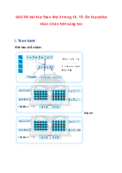 Giải Vở bài tập Toán lớp 3 trang 14, 15: Ôn tập phép nhân Chân trời sáng tạo