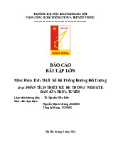 Báo cáo Phân tích thiết kế hệ thống website bán sữa môn Phân tích thiết kế hướng đối tượng | Trường Đại học Bách Khoa Hà Nội