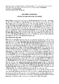 Giải thích xã hội học về các vấn đề chăm sóc sức khỏe | Xã hội học đại cương | Đại học Khoa học Xã hội và Nhân văn, Đại học Quốc gia Thành phố HCM