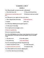 Trắc nghiệm chương 1 và chương 2 marketing căn bản | Đại học Kinh tế kỹ thuật công nghiệp