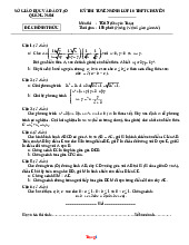Đề Tuyển Sinh 10 Toán Chuyên Sở GD Quảng Nam 2025-2026 Có Đáp Án