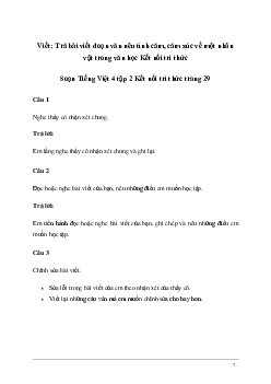 Soạn bài Viết: Trả bài viết đoạn văn nêu tình cảm, cảm xúc về một nhân vật trong văn học | Kết nối tri thức