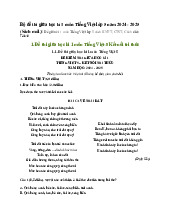 Bộ đề thi giữa học kì 1 môn Tiếng Việt lớp 5 năm 2024 - 2025