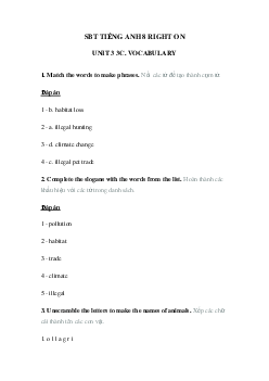 Sách bài tập Right on 8 unit 3 3c Vocabulary