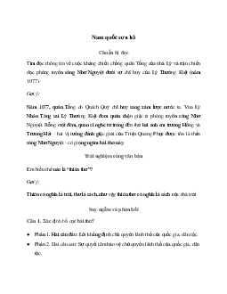 Soạn bài Nam quốc sơn hà - Chân trời sáng tạo