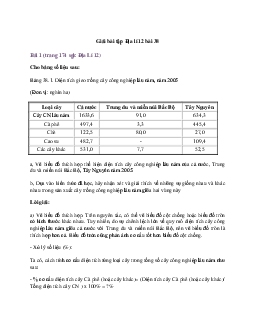 Giải bài tập SGK Địa Lý lớp 12 Bài 38: Thực hành