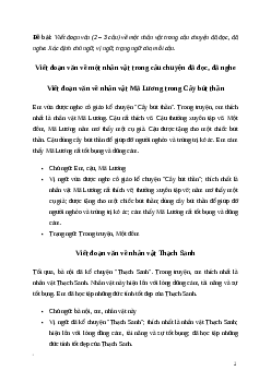 Văn mẫu Viết đoạn văn về một nhân vật trong câu chuyện đã đọc, đã nghe | Kết nối tri thức